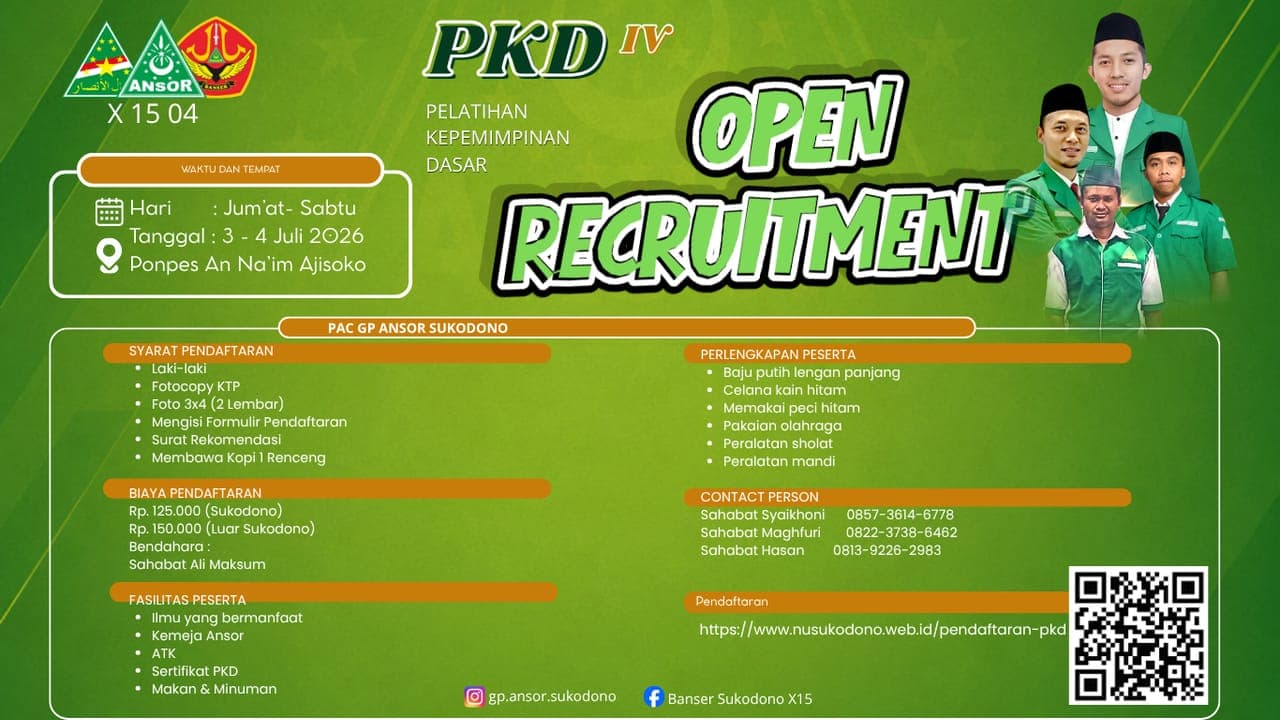 Pelaksanaan PKD ke-4 PAC GP Ansor Sukodono